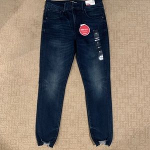 Express ankle legging mid rise dark wash jeans